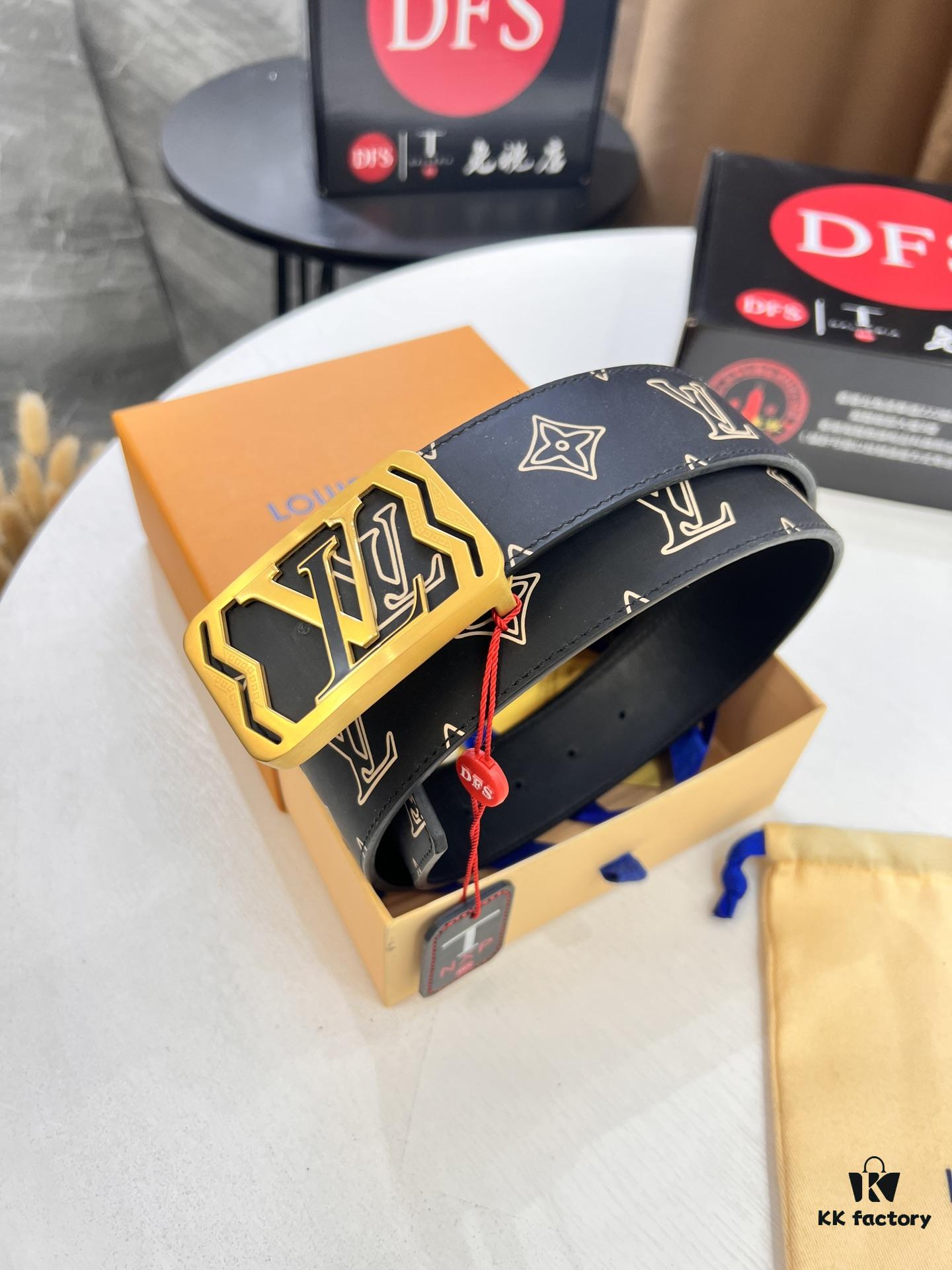 693202fe3a89a121ed550eb5 Arrival of Louis Vuitton LV Men's Belt, ZP Molded Design, Imported Genuine Original Print, Full-Grain Calfskin Leather, Precision Lettering Hardware, Reversible Double-Sided Use, 3.8cm Width