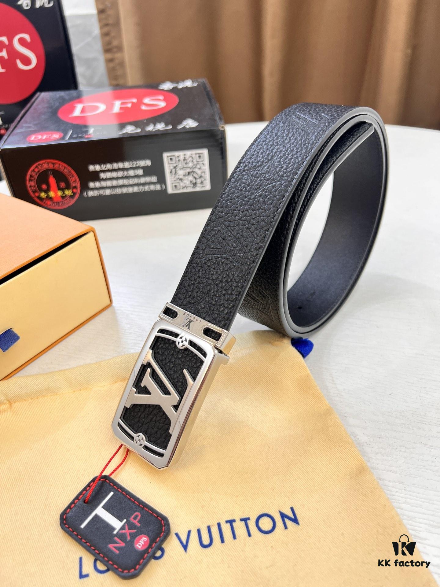 693202ff3a89a121ed550ebd Top-Tier Leather Belt, Hong Kong Tax-Free T Gift Box 🎁 (NXP RFID Tag with Official Website Verification, Authentic Anti-Counterfeit Chip) – LV Corrosion-Patterned Stainless Steel Hardware, Italian Imported Crust Calfskin with Lychee Texture, 3.8cm Width, Men's Formal Premium Belt, Authorized Custom Edition, Quality Guaranteed for Counter Authentication