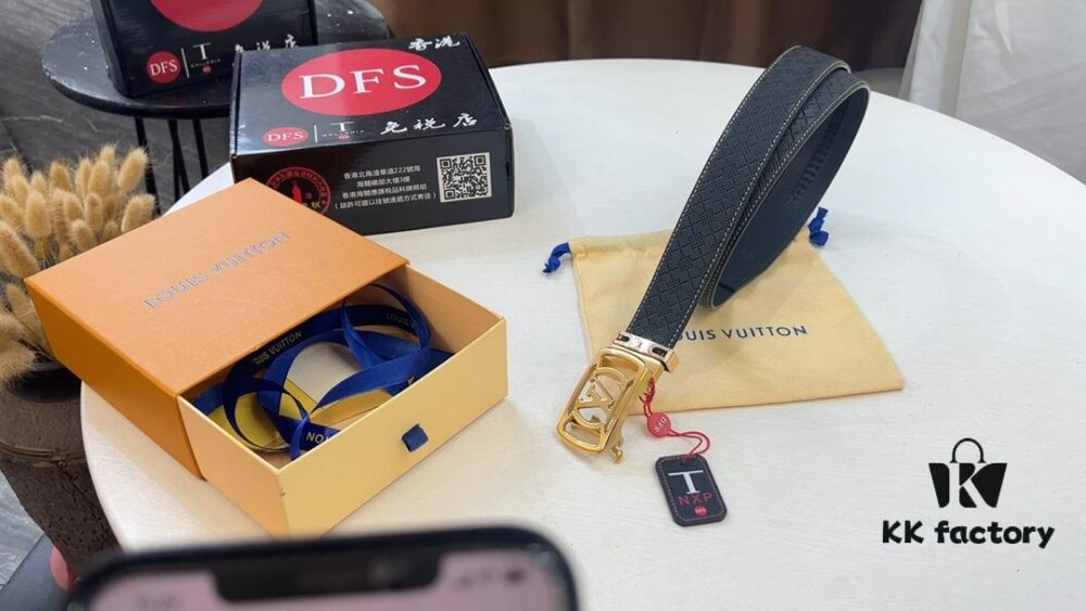 693202ff3a89a121ed550ec7 Automatic Trendy Leather Belt with Anti-Counterfeit Video Authentication and LV-Style Stainless Steel Hardware