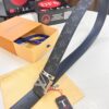 693203013a89a121ed550edb LV Men's Belt, ZP Molded New Style, Synchronized Classic Plaid Fabric, Genuine Cowhide Leather, Heavy-Duty Steel Buckle, 4.0cm Width