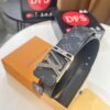 693203013a89a121ed550edc LV Men's Belt, ZP Molded New Style, Synchronized Classic Plaid Fabric, Genuine Cowhide Leather, Heavy-Duty Steel Buckle, 4.0cm Width