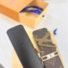 693203023a89a121ed550ee2 LV Men's Belt, New Arrival, ZP Molded, Matching Classic Check Fabric, Genuine Cowhide Leather, Heavy-Duty Stainless Steel Buckle, 4.0cm Width