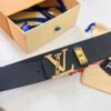 693203023a89a121ed550eea LV Men's Belt, Imported Genuine First-Layer Cowhide, Reversible Design, 3.8cm Width, Premium Quality with NXP Anti-Counterfeit Chip