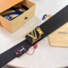 693203023a89a121ed550eed LV Men's Belt, Imported Genuine First-Layer Cowhide, Reversible Design, 3.8cm Width, Premium Quality with NXP Anti-Counterfeit Chip