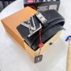 693203033a89a121ed550ef4 Louis Vuitton LV Men's Belt, 3.8cm Width, Genuine Top-Layer Cowhide, Reversible Design, Imported Original Factory Print, Precision Metal Hardware