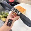 693203033a89a121ed550ef9 Louis Vuitton Automatic Buckle Belt, Full-Grain Imported Calfskin with Fine Grain Calf Leather, 3.5cm Width, Top-Quality Business Formal Belt
