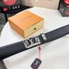 693203043a89a121ed550efa Louis Vuitton Automatic Buckle Belt, Full-Grain Imported Calfskin with Fine Grain Calf Leather, 3.5cm Width, Top-Quality Business Formal Belt