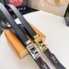 693203053a89a121ed550f06 Louis Vuitton Automatic Buckle Belt, Premium Cowhide with Embossed Logo, 3.5cm Width, Top Quality Genuine Leather for Business Formal Wear