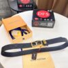 693203053a89a121ed550f0a Louis Vuitton Automatic Buckle Belt, Top-Quality Genuine Leather, Imported Grain Leather with Fine-Grain Calfskin, 3.5cm Width, LV Stainless Steel Hardware