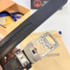 693203053a89a121ed550f12 Louis Vuitton Automatic Buckle Belt, Top-Quality Genuine Leather, 3.5cm Width, Imported Grain Leather with Fine-Grained Calfskin, Smooth Slide Mechanism