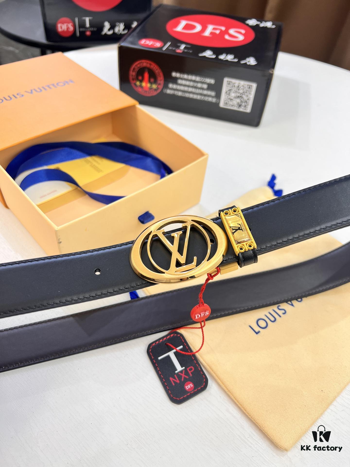 693203073a89a121ed550f21 Louis Vuitton Belt, Custom Cowhide, Top-Quality Business Formal Accessory