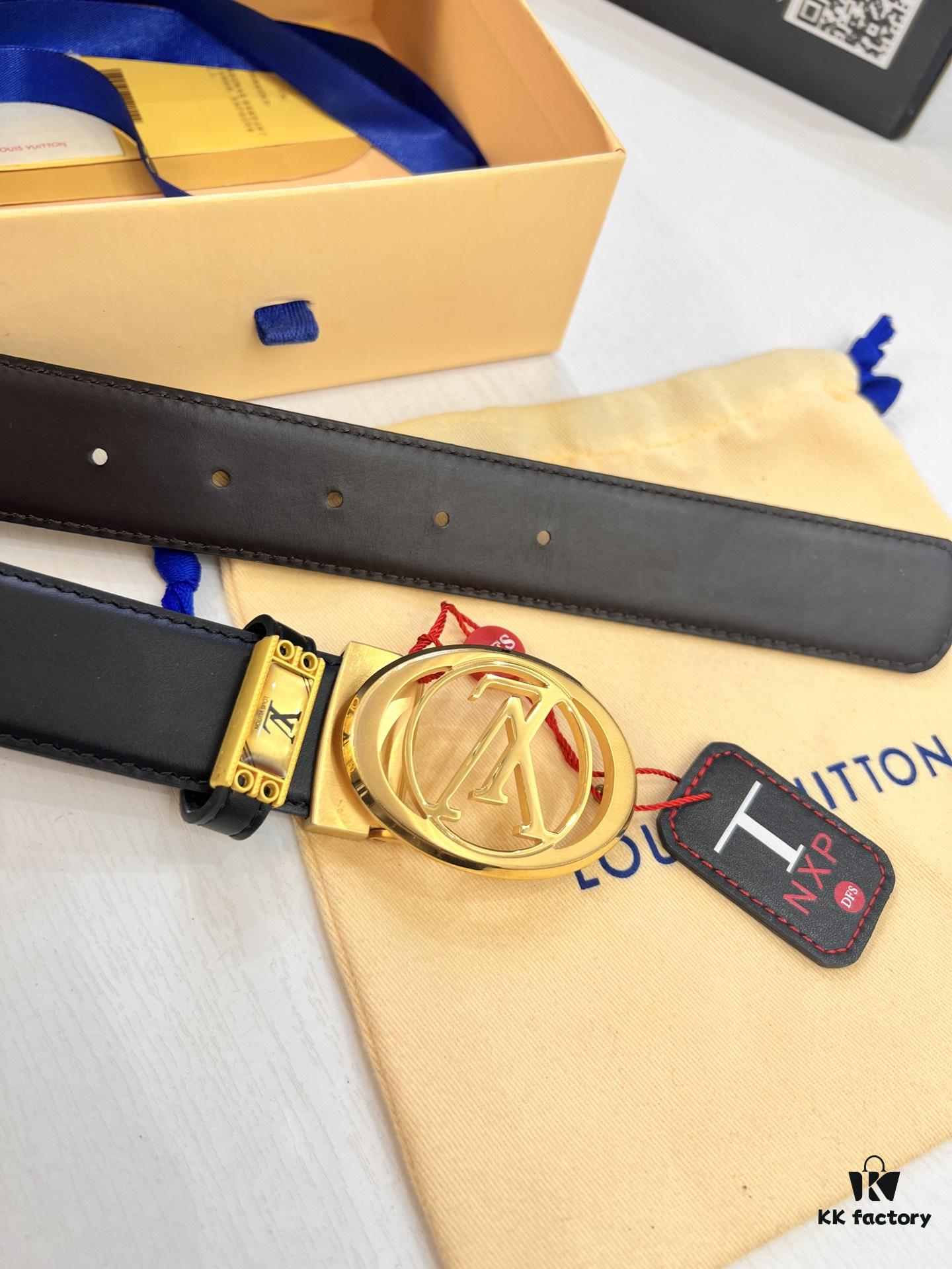 693203073a89a121ed550f22 Louis Vuitton Belt, Custom Cowhide, Top-Quality Business Formal Accessory