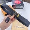 693203073a89a121ed550f29 Top-Tier LV Louis Vuitton L-Logo Polished Stainless Steel Buckle Belt - Imported French Cross Grain Top Layer Cowhide, 3.8cm Width, with NXP Anti-Counterfeit Chip (Authenticity Guaranteed)