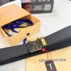 693203073a89a121ed550f2a Top-Tier LV Louis Vuitton L-Logo Polished Stainless Steel Buckle Belt - Imported French Cross Grain Top Layer Cowhide, 3.8cm Width, with NXP Anti-Counterfeit Chip (Authenticity Guaranteed)