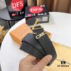 6932030b3a89a121ed550f5c LV Men's Leather Belt with L-Shape Bicolor Stainless Steel Buckle, 3.8cm Width, Top-Tier Duty-Free Grade, Genuine First-Layer Calfskin with Embossed Logo