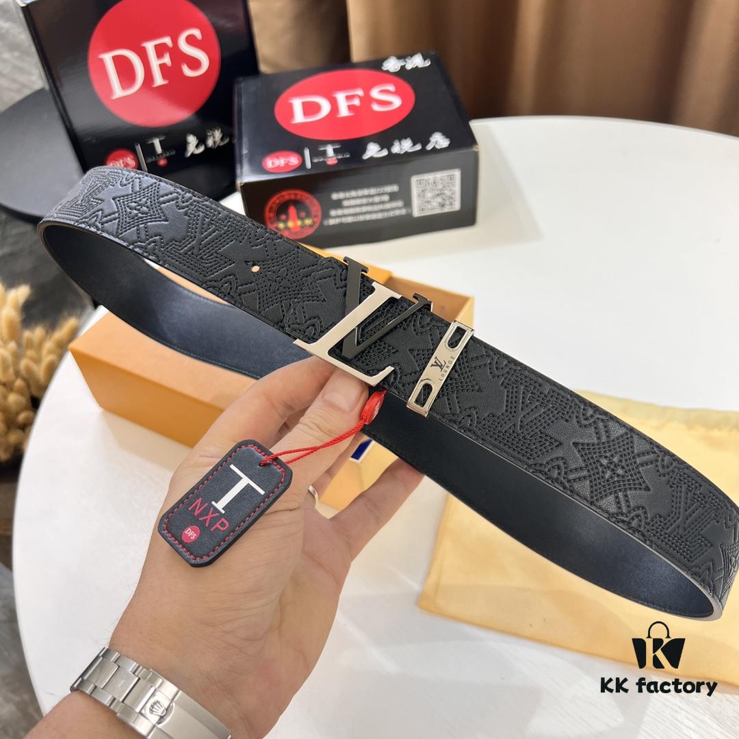 6932030c3a89a121ed550f61 Luxury LV Belt with L-Shape Bicolor Stainless Steel Buckle, Top-Tier Duty-Free Hong Kong Gift Box, French Premium Embossed Full-Grain Calfskin, 3.8cm Width