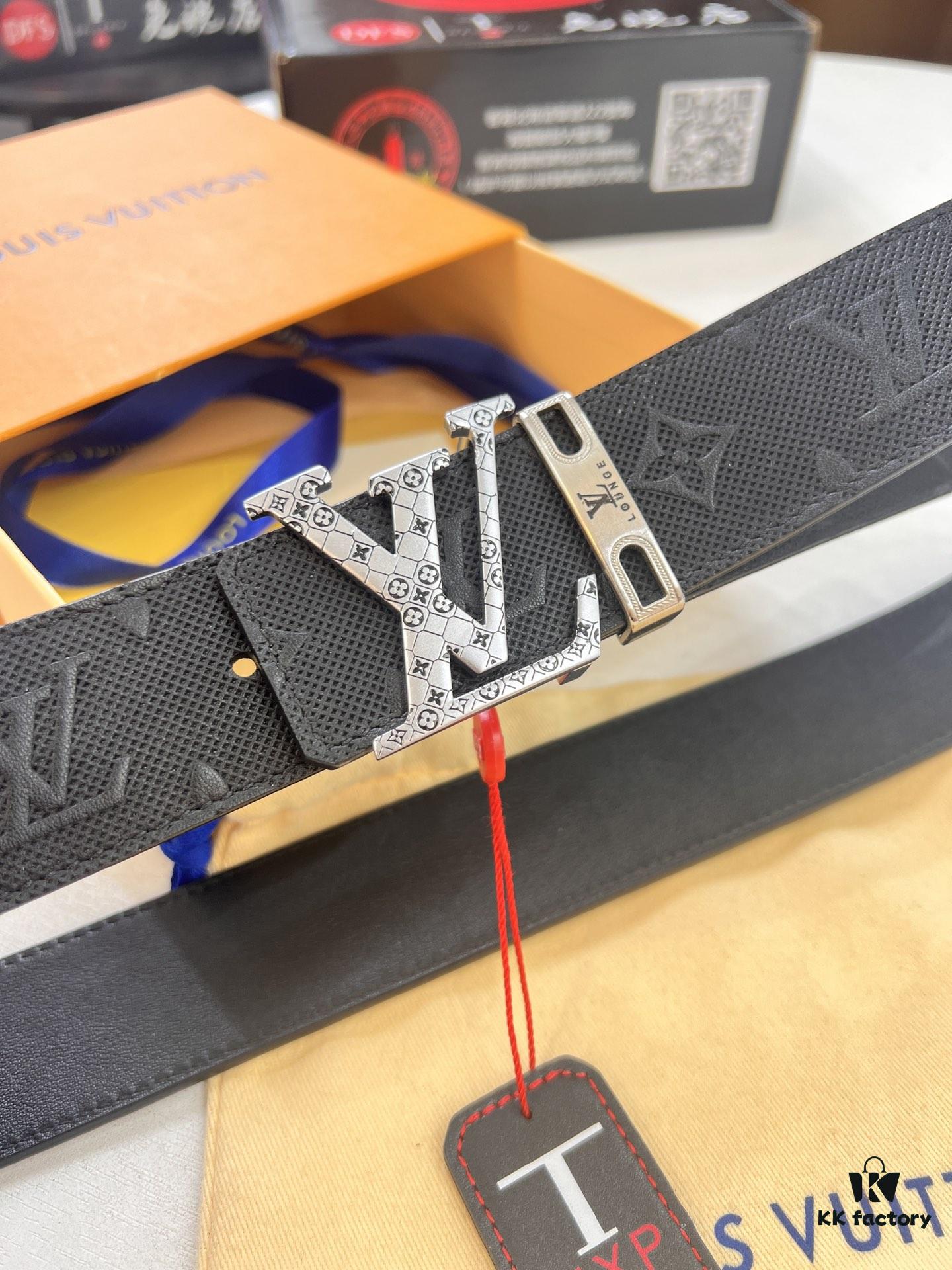 6932030d3a89a121ed550f6c Louis Vuitton LV Men's Belt, 3.8cm Width, Full-Grain Cowhide Leather, Reversible Design, Premium Quality with NXP Anti-Counterfeit Chip