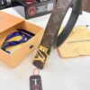 693203113a89a121ed550fa0 Louis Vuitton LV Belt, ZP Synchronized New Men's Belt with Monogram Imported Fabric, Full-Grain Cowhide, Reversible Design, Diamond-Paved Letter Hardware, 3.8cm Width