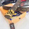 693203113a89a121ed550fa1 Louis Vuitton LV Belt, ZP Synchronized New Men's Belt with Monogram Imported Fabric, Full-Grain Cowhide, Reversible Design, Diamond-Paved Letter Hardware, 3.8cm Width