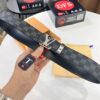 693203113a89a121ed550fa3 Louis Vuitton LV Belt, New Men's Leather Belt with Monogram Pattern, Imported Fabric, Reversible Design, Diamond-Paved Letters, 3.8cm Width