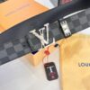 693203113a89a121ed550fa4 Louis Vuitton LV Belt, New Men's Leather Belt with Monogram Pattern, Imported Fabric, Reversible Design, Diamond-Paved Letters, 3.8cm Width
