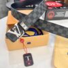 693203113a89a121ed550fa7 Louis Vuitton LV Belt, New Men's Leather Belt with Monogram Pattern, Imported Fabric, Reversible Design, Diamond-Paved Letters, 3.8cm Width