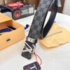 693203113a89a121ed550fa8 Louis Vuitton LV Belt, New Men's Leather Belt with Monogram Pattern, Imported Fabric, Reversible Design, Diamond-Paved Letters, 3.8cm Width