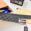 693203123a89a121ed550fad Shop Owner Recommended Louis Vuitton LV Belt, ZP Synchronized New Men's PVC Monogram Belt with Imported Fabric and Genuine Calfskin, 3.8cm Width