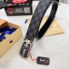 693203123a89a121ed550fae Shop Owner Recommended Louis Vuitton LV Belt, ZP Synchronized New Men's PVC Monogram Belt with Imported Fabric and Genuine Calfskin, 3.8cm Width