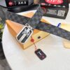693203123a89a121ed550fb1 Shop Owner Recommended Louis Vuitton LV Belt, ZP Synchronized New Men's PVC Monogram Belt with Imported Fabric and Genuine Calfskin, 3.8cm Width