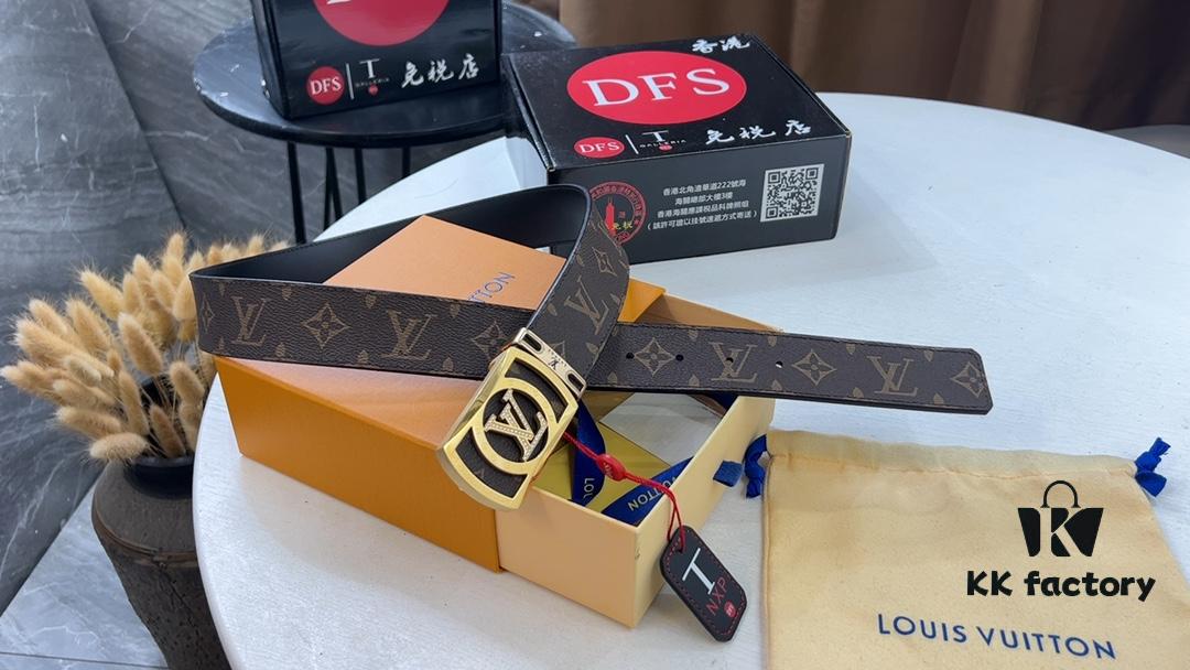 693203143a89a121ed550fcb LV New Monogram Belt with Steel Hardware, Anti-Counterfeit Video Authentication