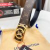 693203143a89a121ed550fd0 LV Men's Belt, New Arrival Louis Vuitton Monogram PVC Imported Fabric with Original Calfskin Leather, Diamond-Paved Letter Hardware, 3.8cm Width