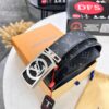 693203153a89a121ed550fd7 LV Men's Belt, New Monogram PVC Imported Fabric, Genuine Cowhide with Diamond-Encrusted Buckle, 3.8cm Width