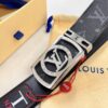 693203153a89a121ed550fd8 LV Men's Belt, New Monogram PVC Imported Fabric, Genuine Cowhide with Diamond-Encrusted Buckle, 3.8cm Width