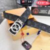 693203153a89a121ed550fd9 LV Men's Belt, New Monogram PVC Imported Fabric, Genuine Cowhide with Diamond-Encrusted Buckle, 3.8cm Width