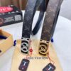 693203153a89a121ed550fda LV Men's Belt, New Monogram PVC Imported Fabric, Genuine Cowhide with Diamond-Encrusted Buckle, 3.8cm Width