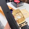 693203173a89a121ed550fee Louis Vuitton Automatic Buckle Belt, Top-Quality Genuine Leather, Imported Full-Grain Calfskin with Refined Grain Texture, 3.5 cm Width, Luxury Business Formal Accessory