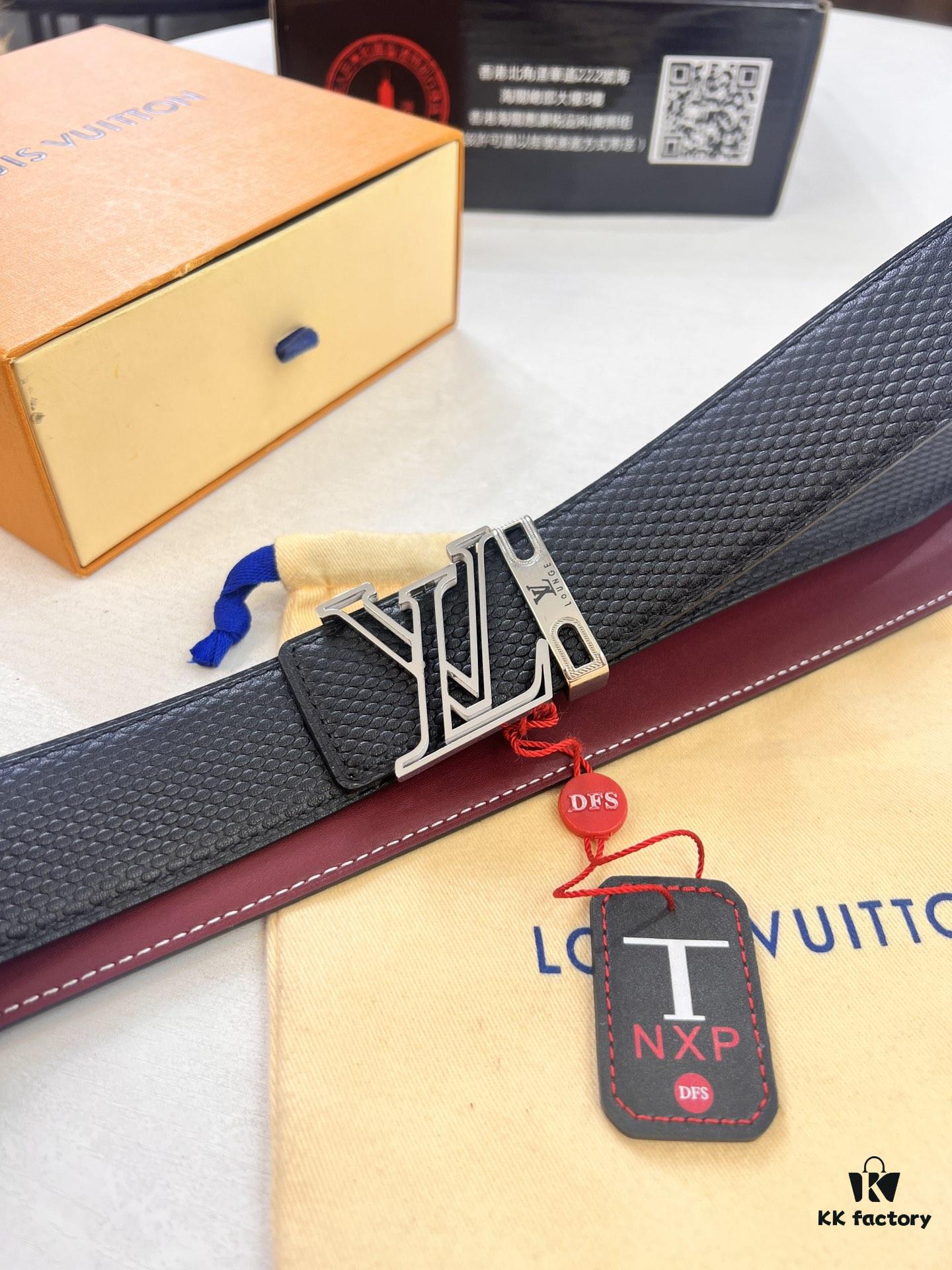 693203183a89a121ed550ffd Top-Tier Louis Vuitton LV Belt - Genuine Embossed Full-Grain French Calfskin, 3.8cm Width, Steel Hardware, NXP RFID Chip Verified, Original Gift Box