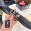 693203193a89a121ed55100c Louis Vuitton Automatic Buckle Belt, Top-Quality Genuine Leather, Imported Full-Grain Calfskin with Fine Grain Texture, 3.5 cm Width, Smooth Slide Mechanism, Stainless Steel LV Hardware