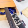 693203193a89a121ed55100e Louis Vuitton Automatic Buckle Belt, Top-Quality Genuine Leather, Imported Full-Grain Calfskin with Fine Grain Texture, 3.5 cm Width, Smooth Slide Mechanism, Stainless Steel LV Hardware