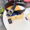 693203193a89a121ed551011 Louis Vuitton Automatic Buckle Belt, Top-Quality Genuine Leather, Imported Full-Grain Calfskin with Fine Grain Texture, 3.5 cm Width, Smooth Slide Mechanism, Stainless Steel LV Hardware