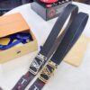693203193a89a121ed551012 Louis Vuitton Automatic Buckle Belt, Top-Quality Genuine Leather, Imported Full-Grain Calfskin with Fine Grain Texture, 3.5 cm Width, Smooth Slide Mechanism, Stainless Steel LV Hardware