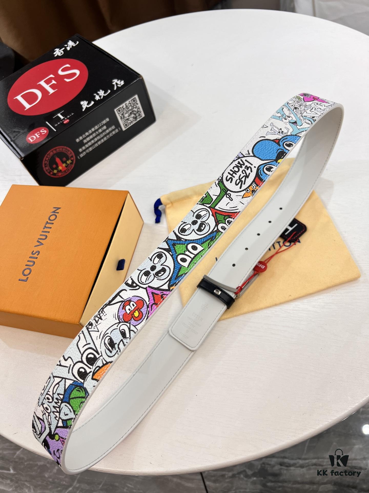 6932031a3a89a121ed551017 LV Men's Belt, 3.8cm Width, Genuine Top-Grade Calfskin Leather, Reversible Design, Authentic Pattern with Original Factory Printing, Precision Metal Buckle, NXP Anti-Counterfeit Chip Compatible with Official Website Verification