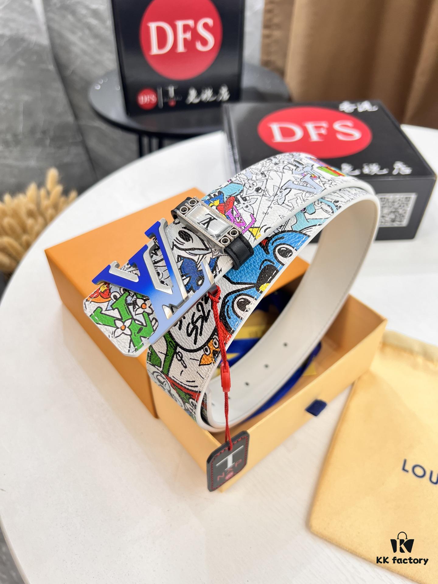 6932031a3a89a121ed551019 LV Men's Belt, 3.8cm Width, Genuine Top-Grade Calfskin Leather, Reversible Design, Authentic Pattern with Original Factory Printing, Precision Metal Buckle, NXP Anti-Counterfeit Chip Compatible with Official Website Verification