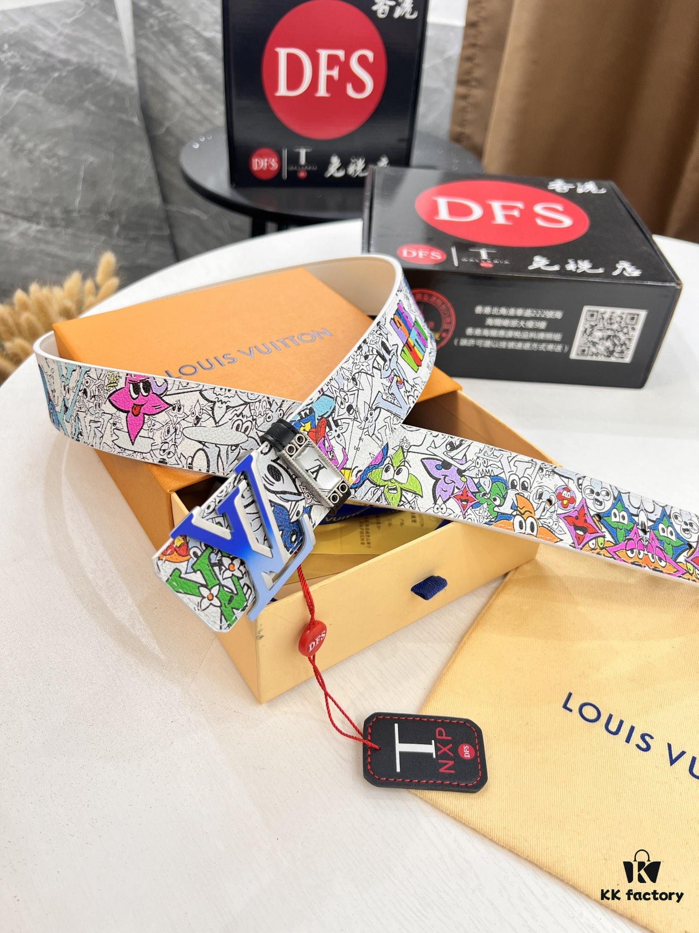 6932031a3a89a121ed55101a LV Men's Belt, 3.8cm Width, Genuine Top-Grade Calfskin Leather, Reversible Design, Authentic Pattern with Original Factory Printing, Precision Metal Buckle, NXP Anti-Counterfeit Chip Compatible with Official Website Verification