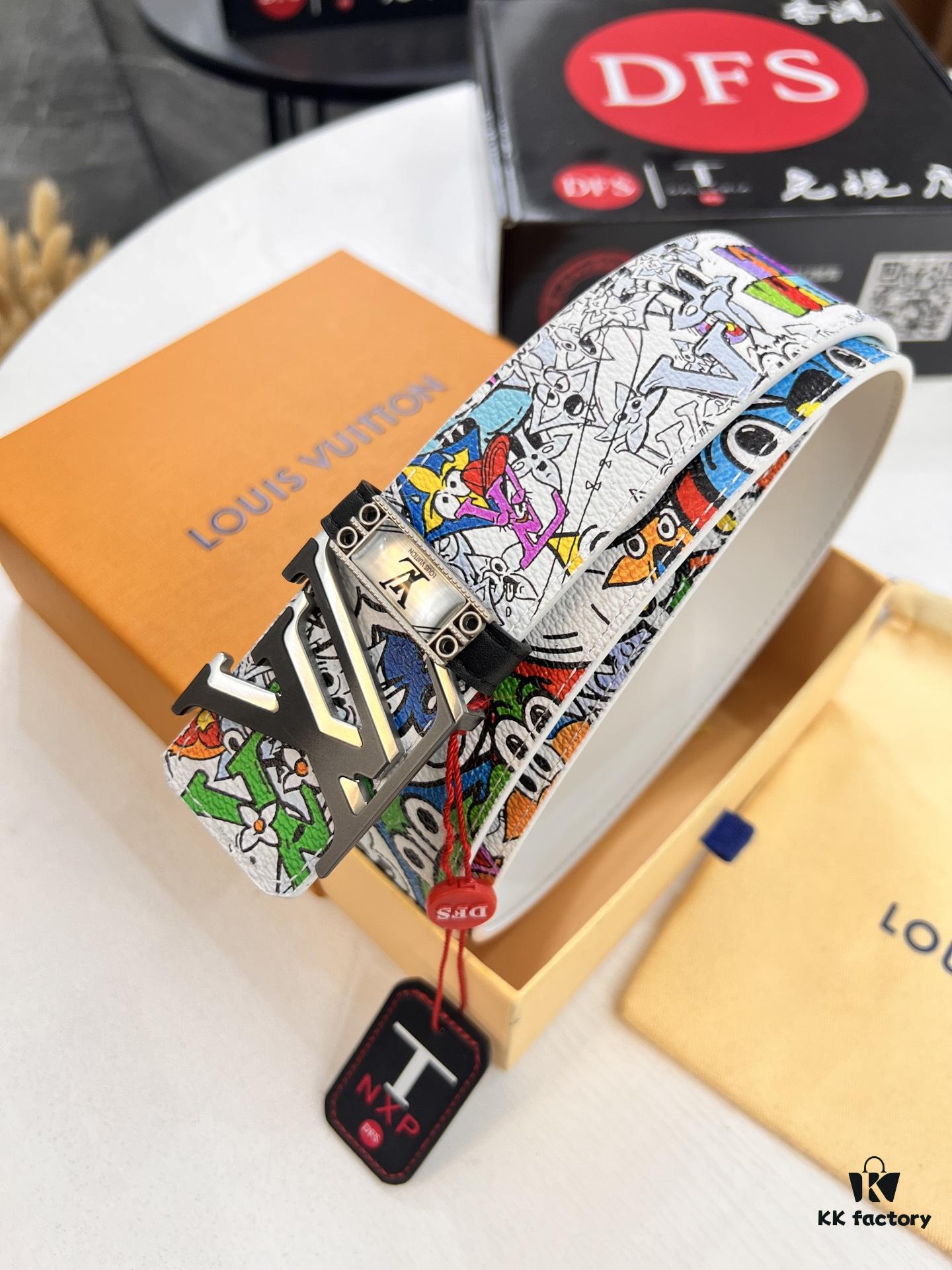 6932031b3a89a121ed551020 LV Men's Belt, Imported Genuine First-Layer Cowhide, 3.8cm Width, Reversible Design, High-Quality Hardware, NXP Anti-Counterfeit Chip