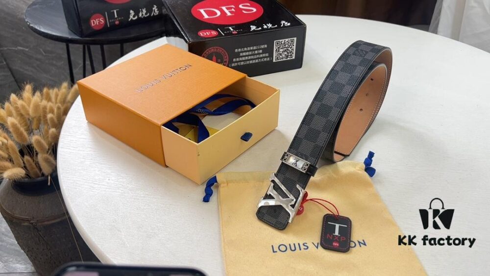 6932031b3a89a121ed551023 LV New Checkered Leather Belt, Fashion Casual Style with Video Anti-counterfeiting Induction Network