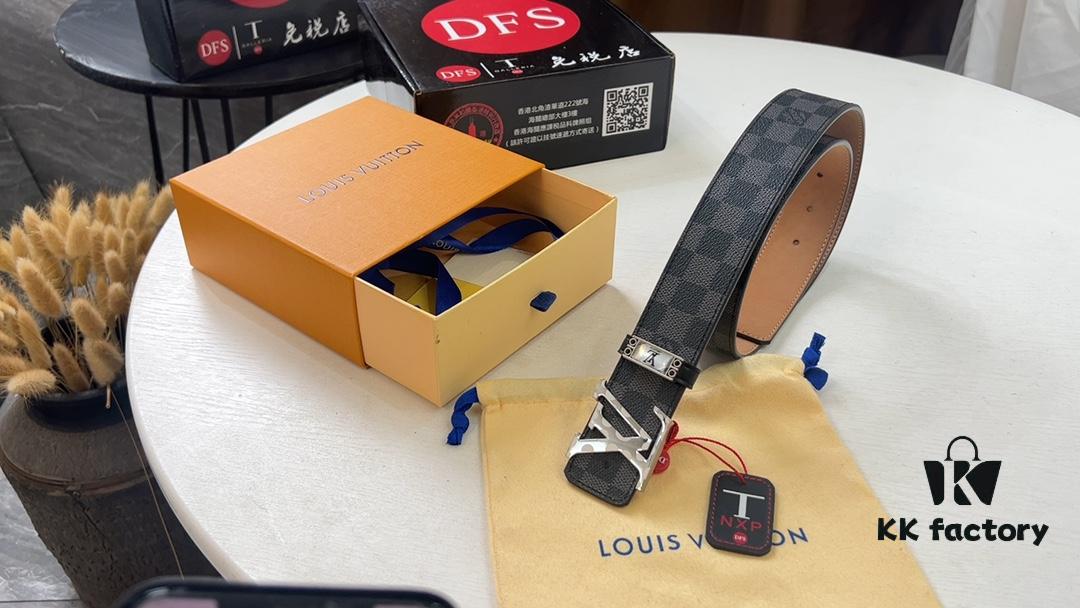 6932031b3a89a121ed551023 LV New Checkered Leather Belt, Fashion Casual Style with Video Anti-counterfeiting Induction Network