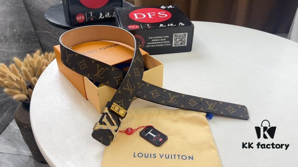 6932031b3a89a121ed551024 LV New Checkered Leather Belt, Fashion Casual Style with Video Anti-counterfeiting Induction Network