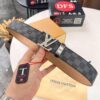6932031b3a89a121ed551025 LV Men's Belt, New Arrival, Genuine Cowhide Leather, Matte Finish, Corrosion-Resistant Letter Hardware, 3.8cm Width